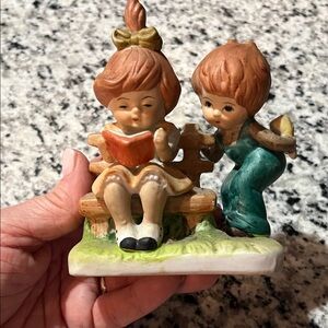 Source Unknown Ceramic Kids Figurine - Brown and Green